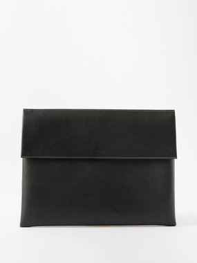 Jil Sander Debossed-logo leather pouch