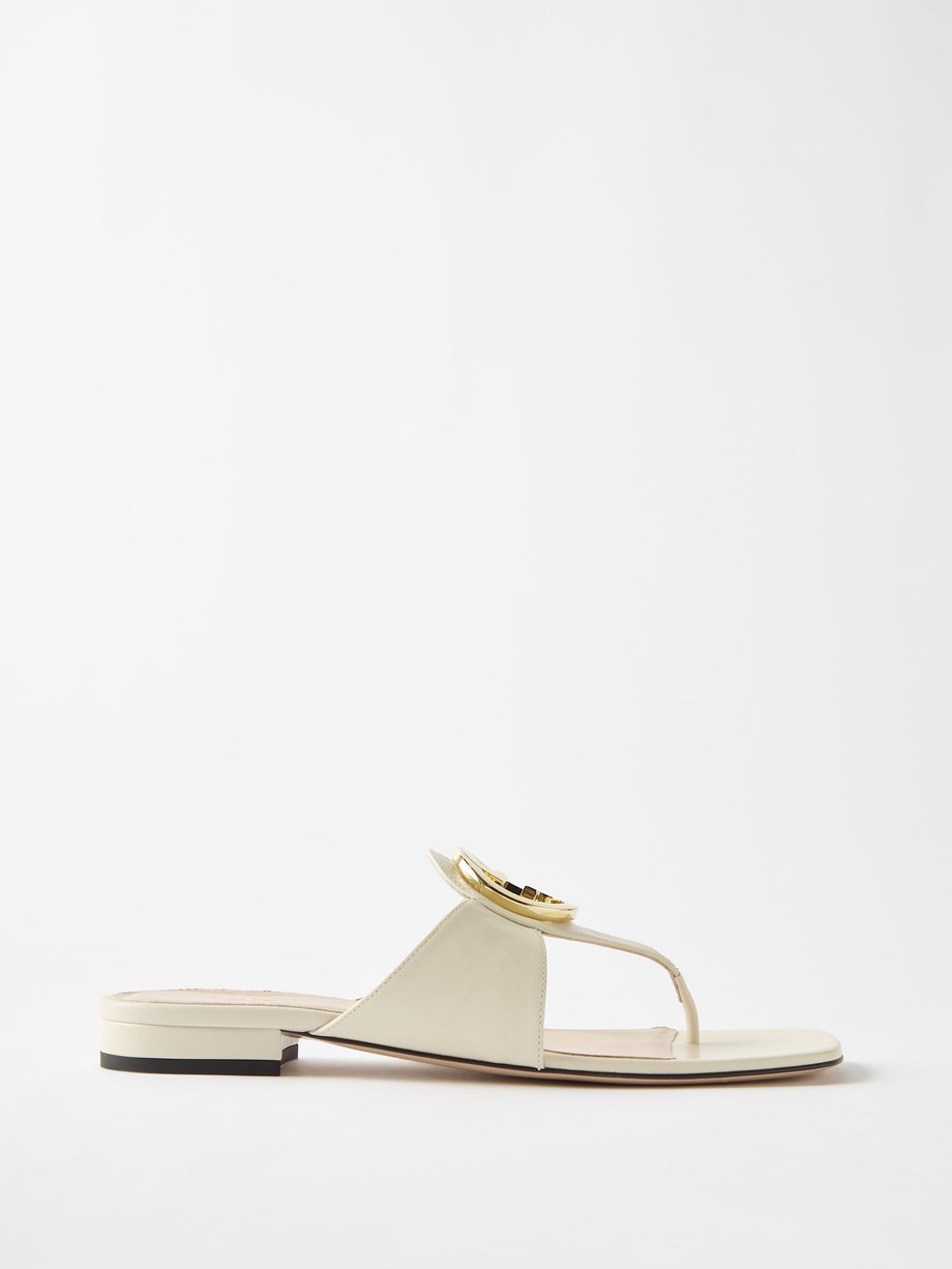 Neutral Blondie leather sandals, Gucci