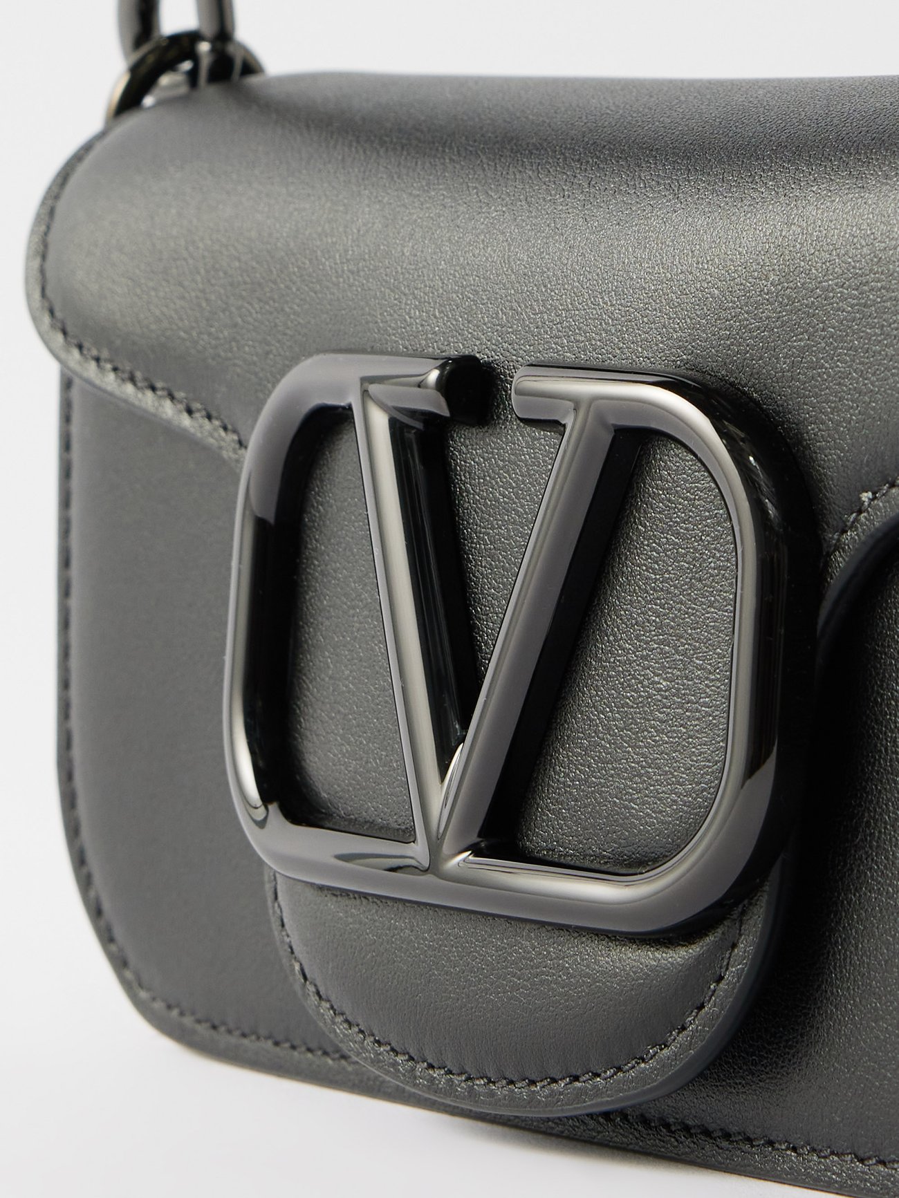 Valentino Garavani - Locò Mini V-logo Leather Shoulder Bag - Mens - Black