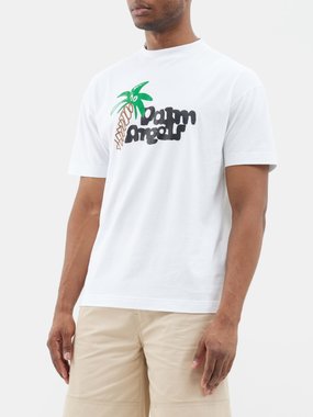 Palm Angels California Logo Over T-shirt in White for Men