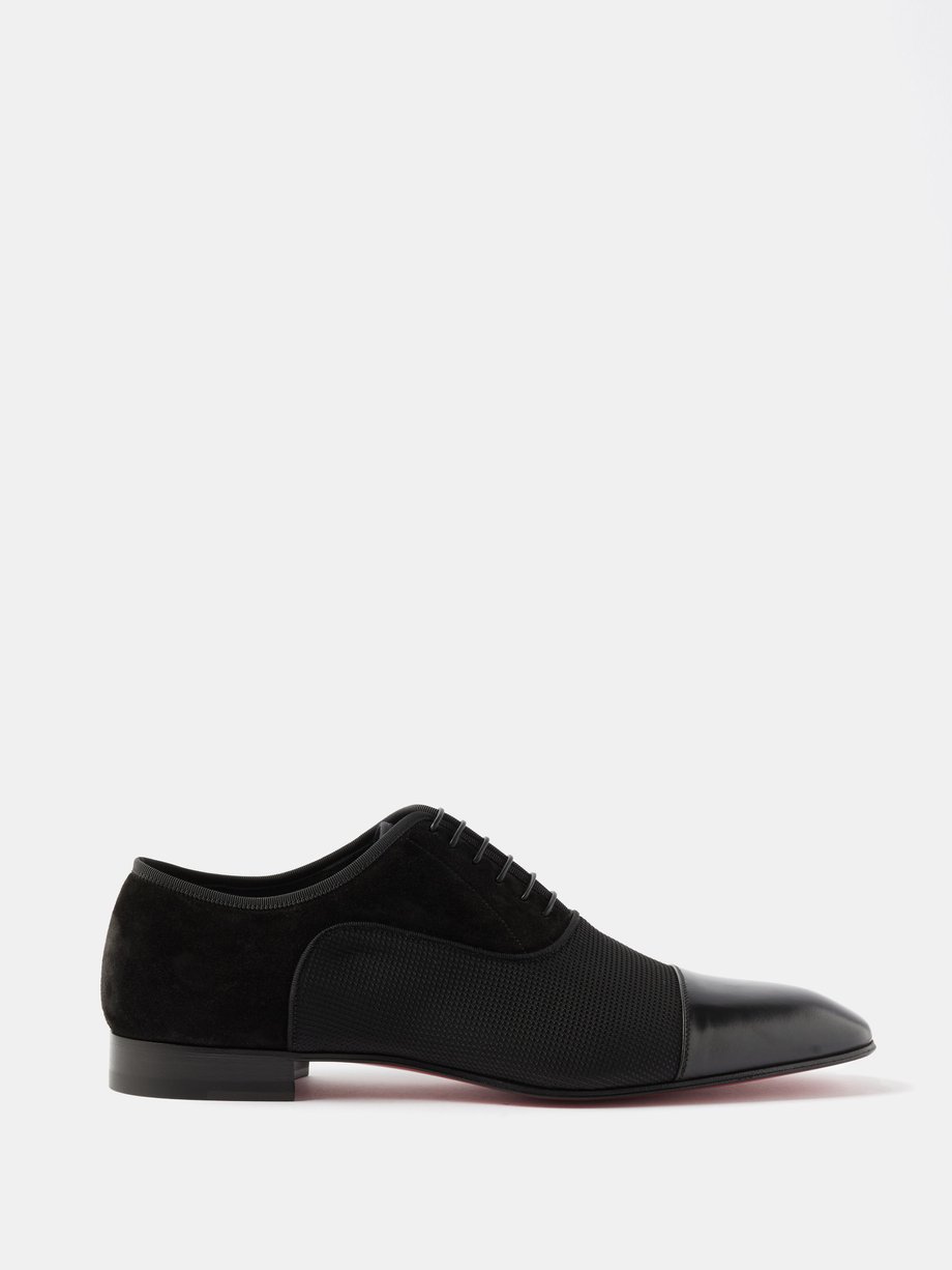 Christian Louboutin - Greggo Leather Oxford Shoes - Black Christian  Louboutin