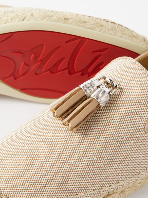 Christian Louboutin Canvas and leather espadrilles