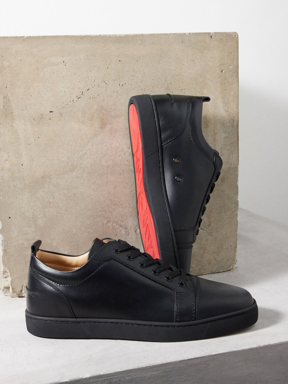 Black Louis Junior leather trainers | Christian Louboutin ...