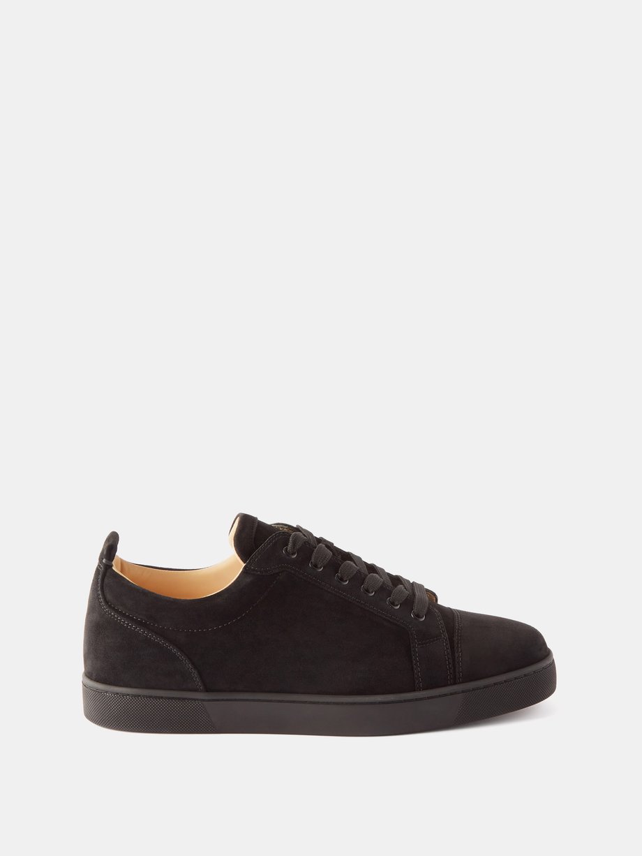 Black Louis Junior suede trainers | Christian Louboutin | MATCHES UK