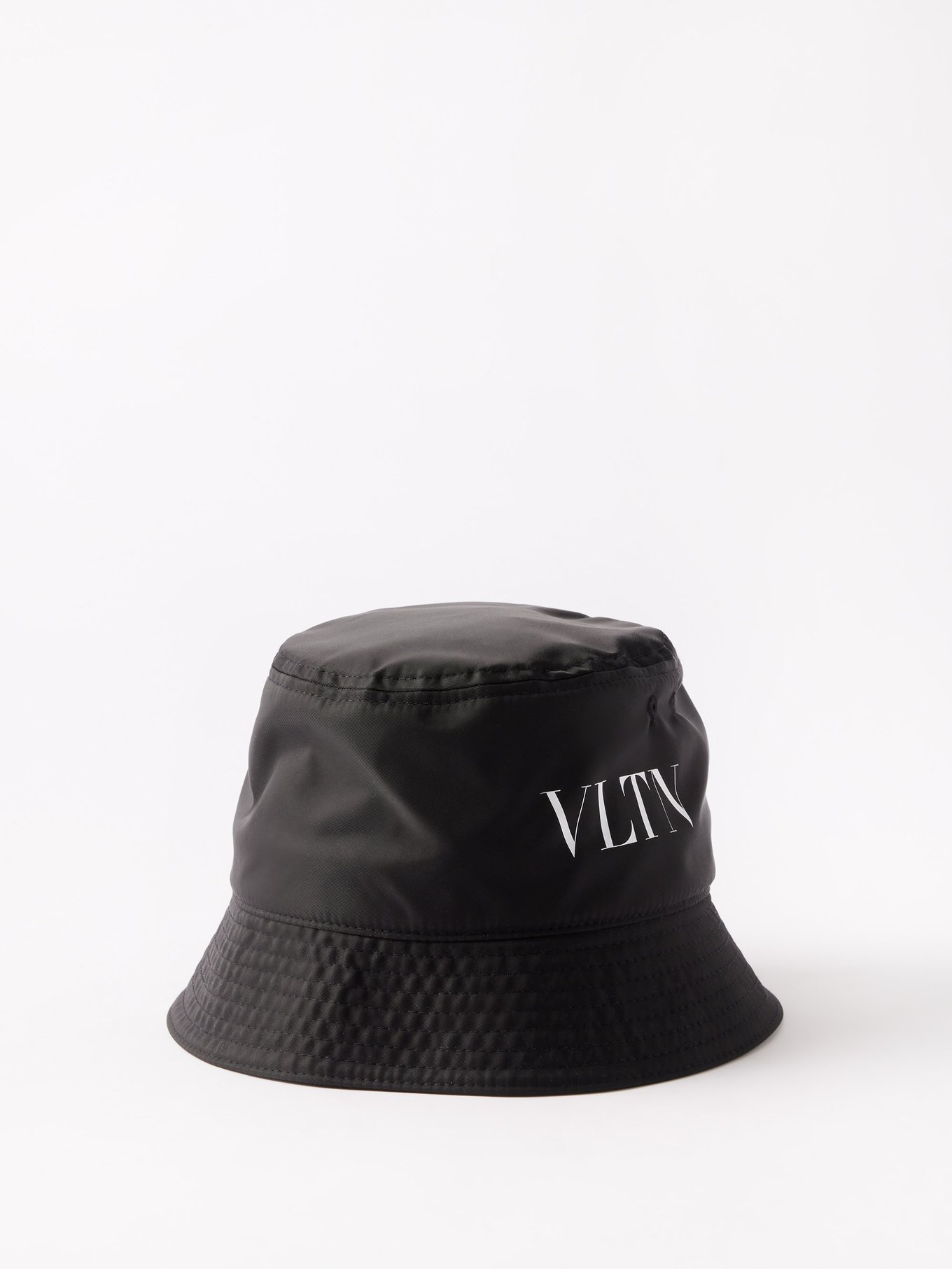 Black VLTN-print twill bucket hat | Valentino Garavani