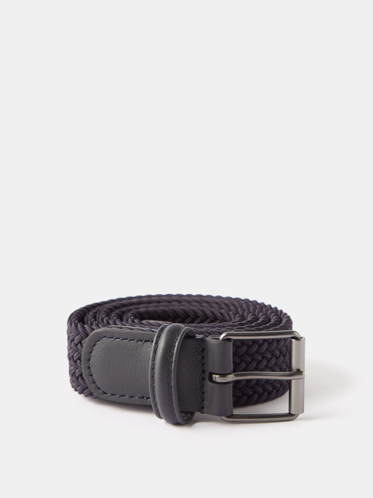 Anderson's Plain Leather Woven Belt