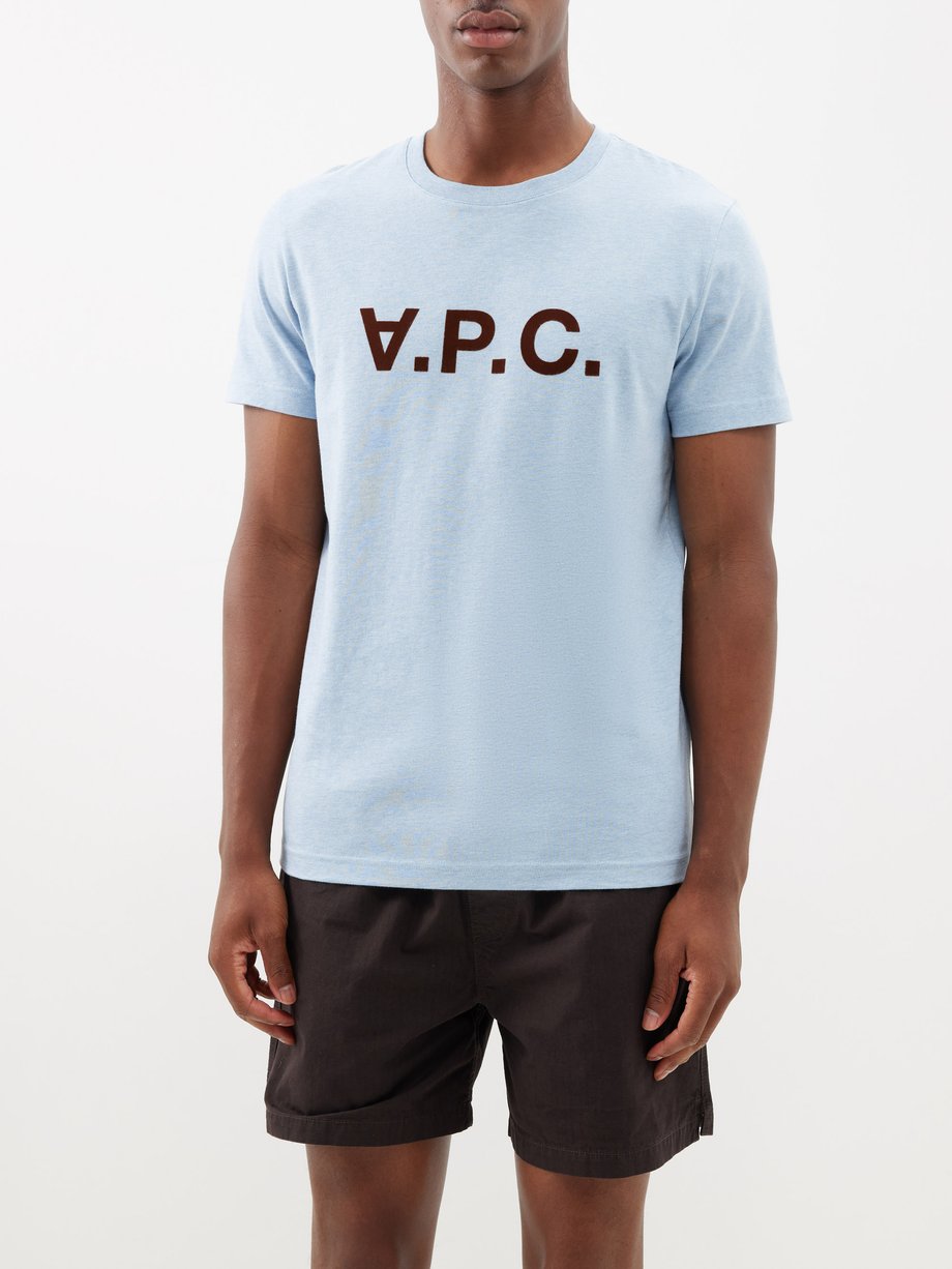 Savant Pak at lægge Gæstfrihed Blue VPC-logo organic-cotton T-shirt | A.P.C. | MATCHESFASHION US