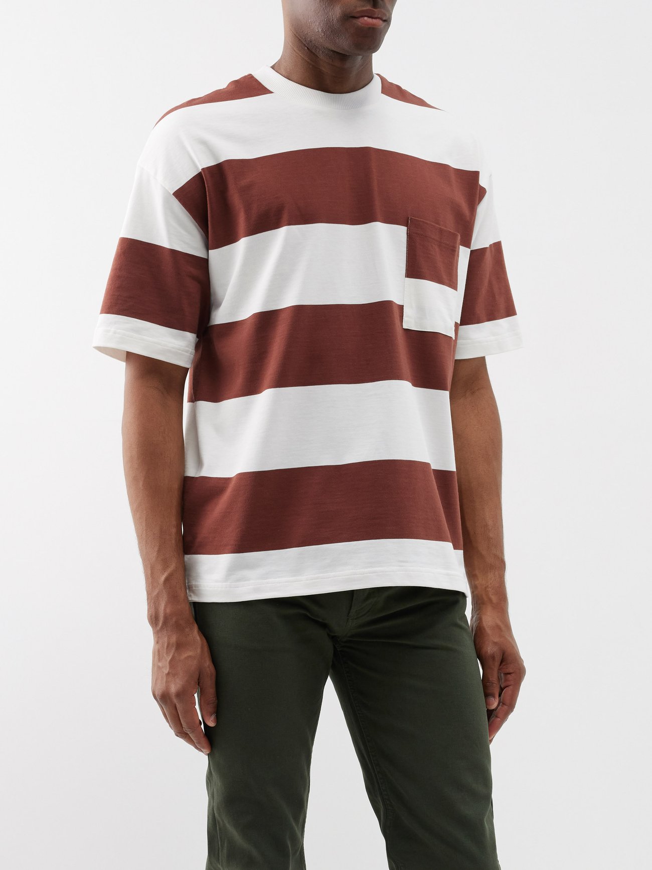 Anthony striped cotton-jersey T-shirt