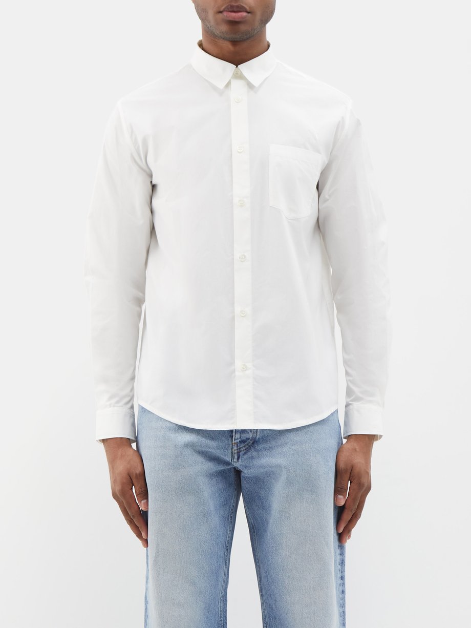 White Clement cotton-poplin shirt | A.P.C. | MATCHES UK