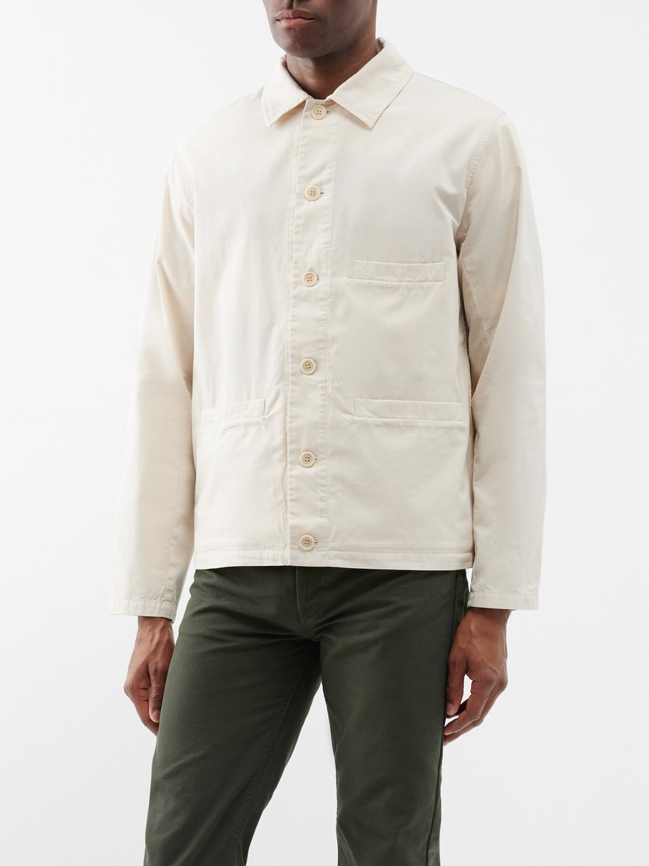 Neutral Vianney cotton overshirt | A.P.C. | MATCHES UK