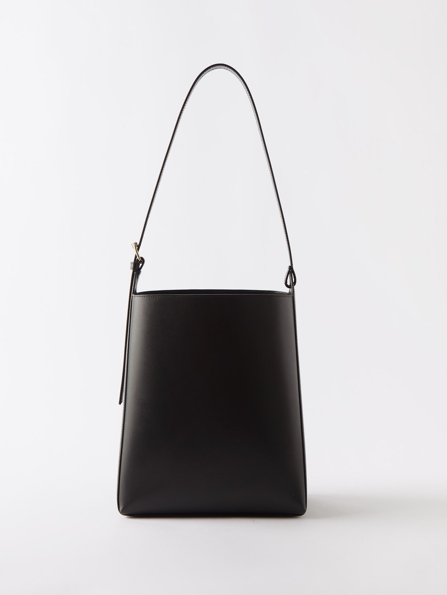 Black Virginie leather shoulder bag | A.P.C. | MATCHES UK