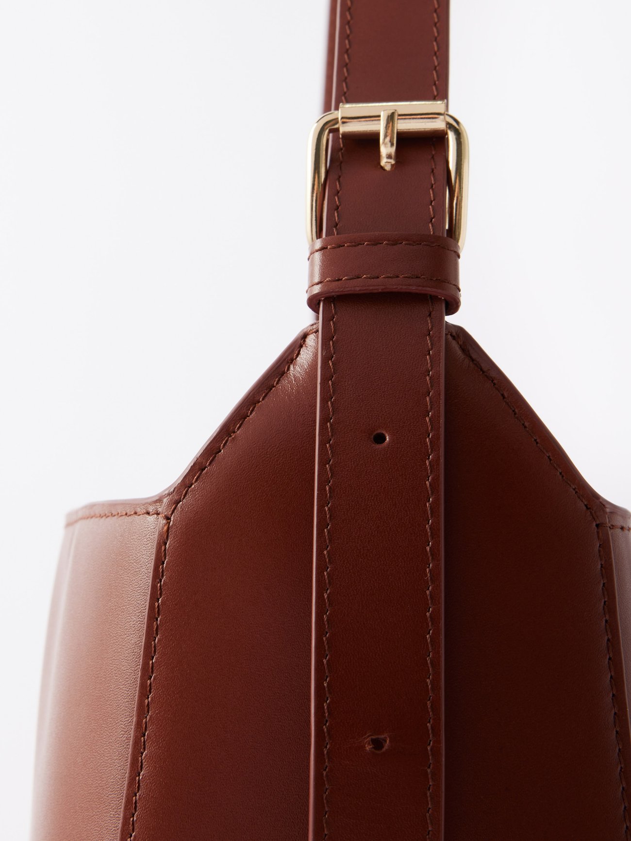 Virginie Leather Shoulder Bag in Brown - A P C