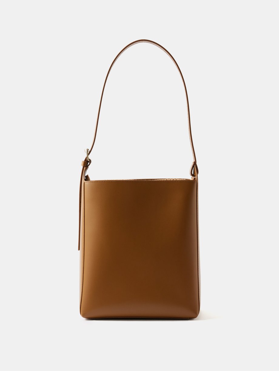 Tan Virginie small leather shoulder bag | A.P.C. | MATCHES AU