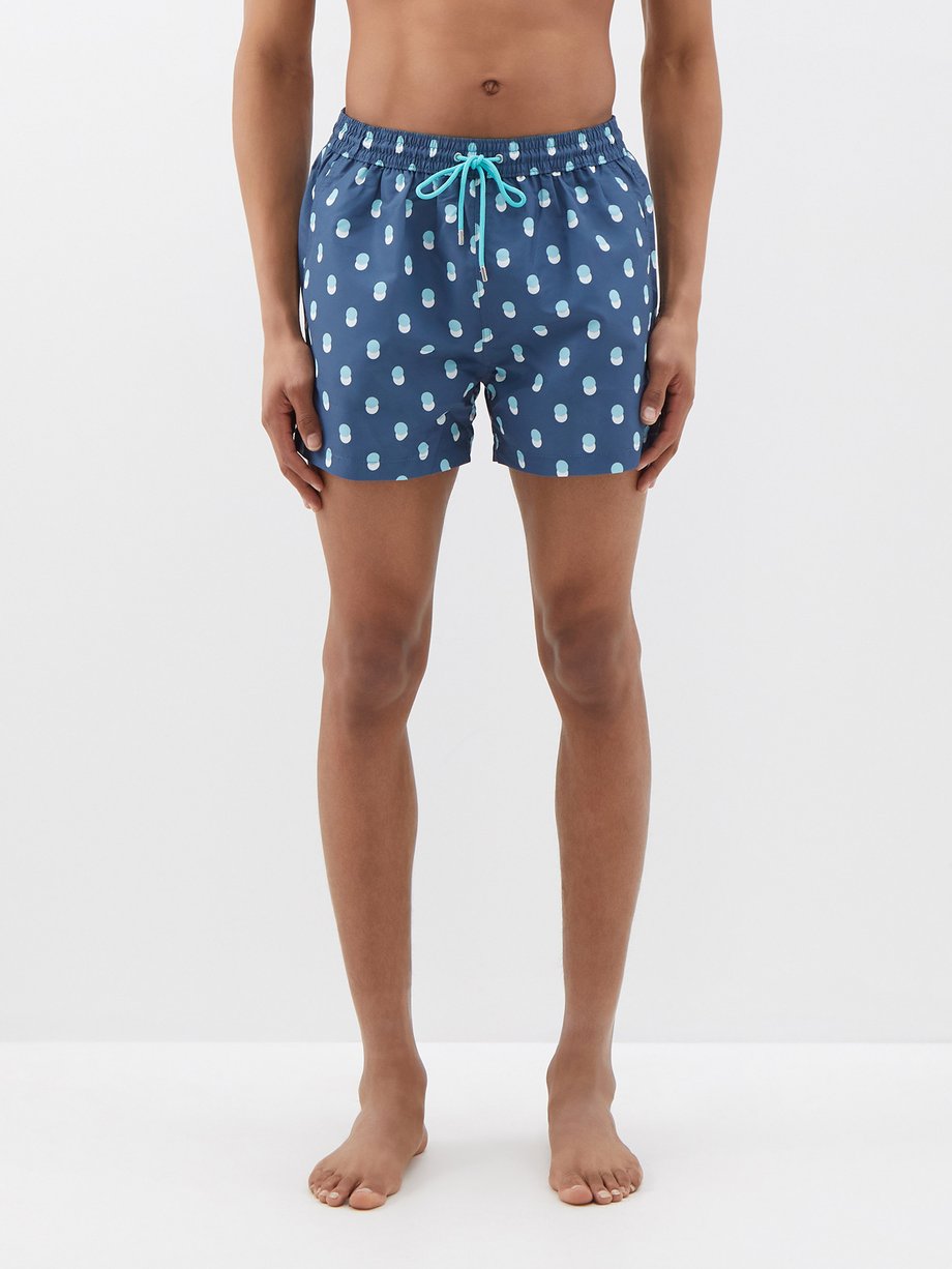 Blue Polka-dot drawstring swim shorts | Paul Smith | MATCHES UK