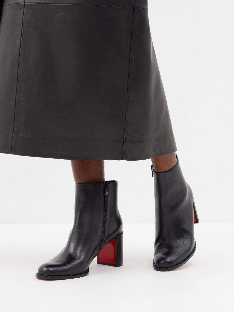 Black Adoxa 70 leather ankle boots | Christian Louboutin | MATCHES UK