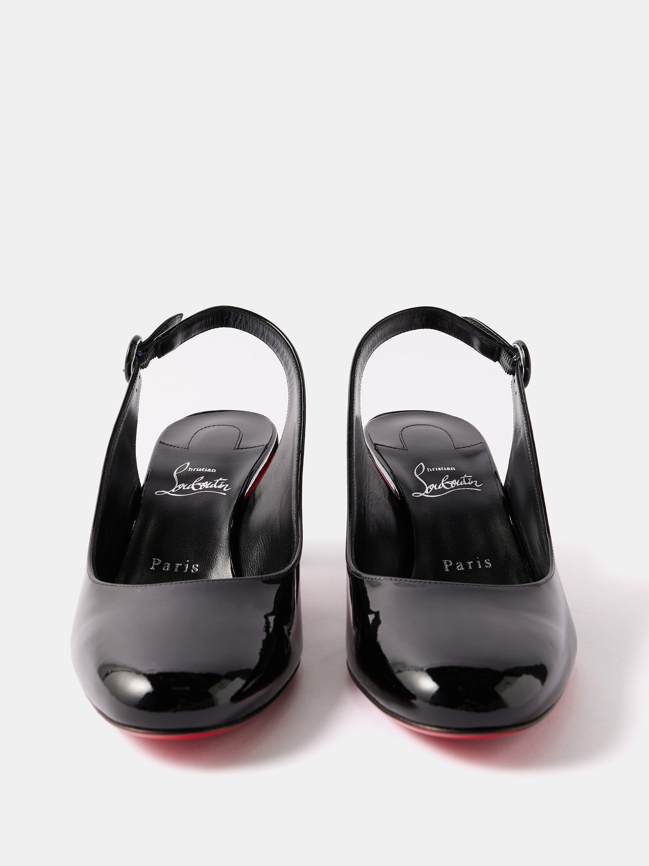 Christian Louboutin Black Patent Leather So Jenlove 100 Slingback Pumps Size  9.5/40 - Yoogi's Closet