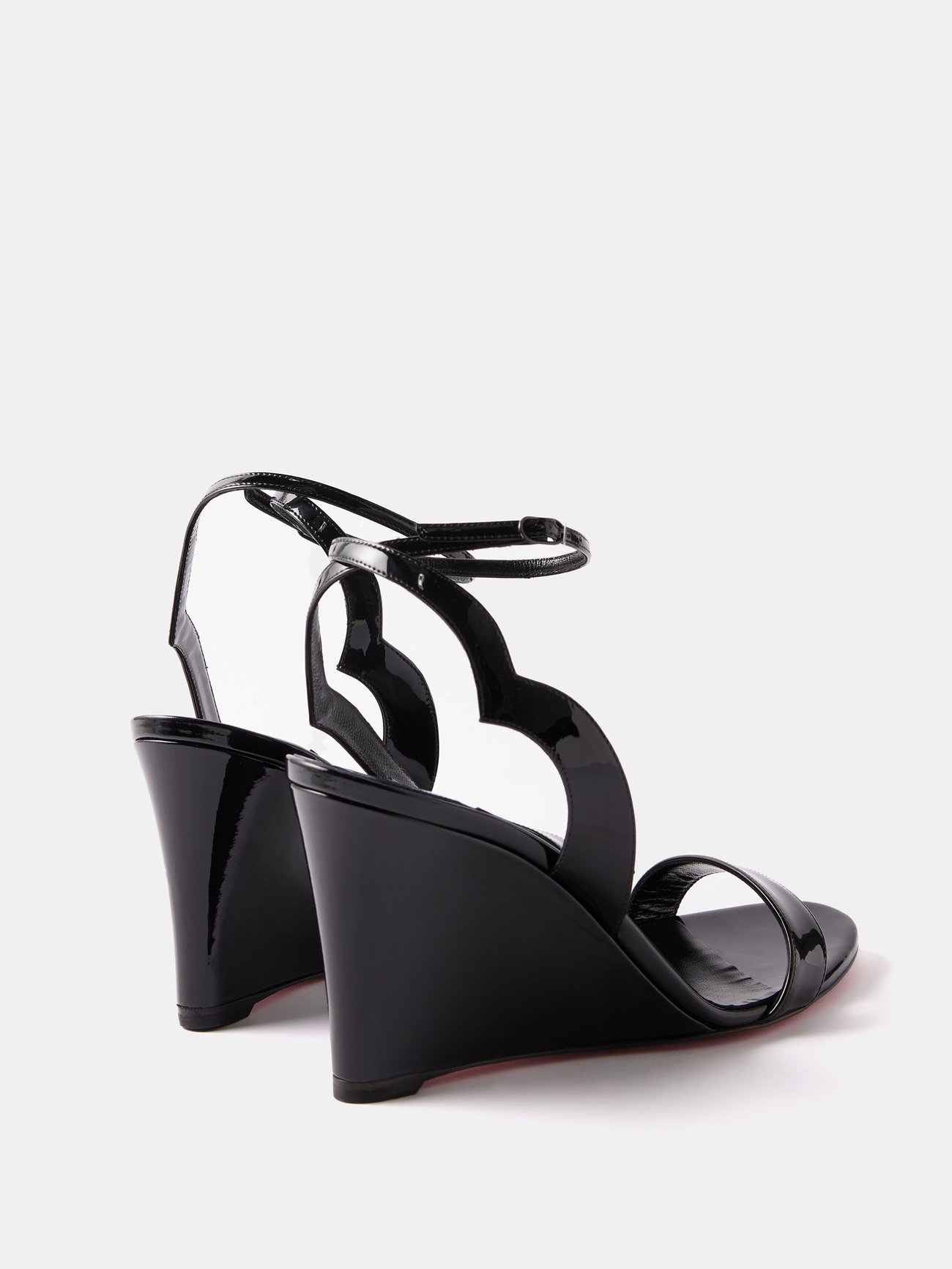 Zeppa Chick 85 patent-leather wedge sandals