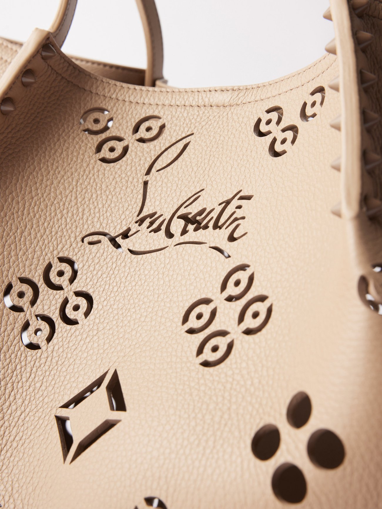 CHRISTIAN LOUBOUTIN: Cabarock leather bag - White  Christian Louboutin  tote bags 3215114 online at