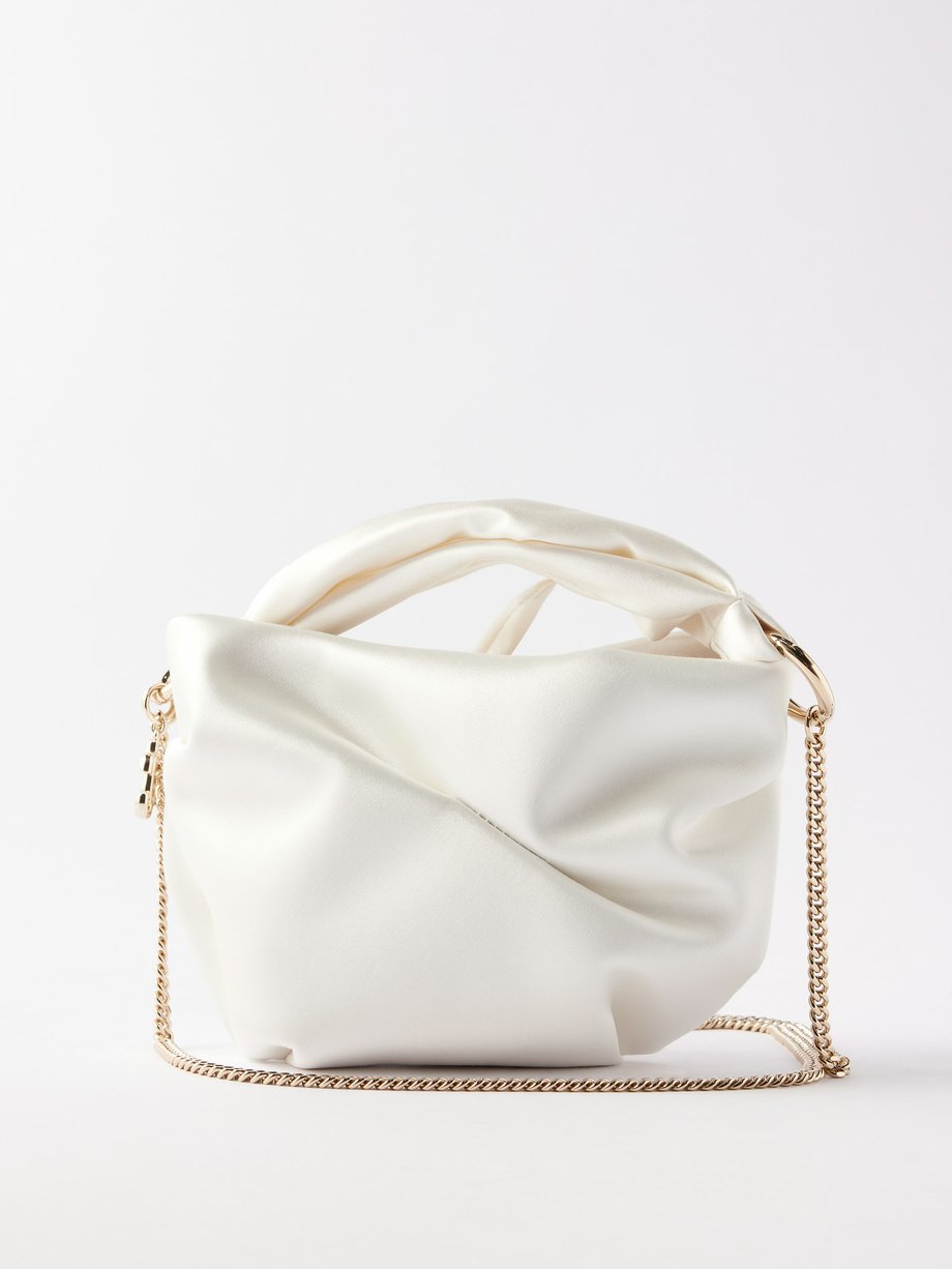White Bonny satin clutch bag | Jimmy Choo | MATCHESFASHION UK