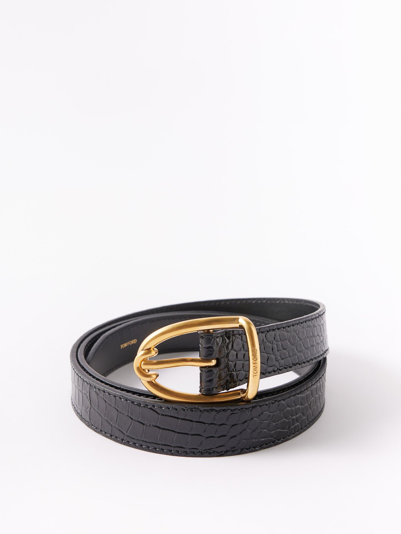 Tom Ford CROCODILE T ICON BELT