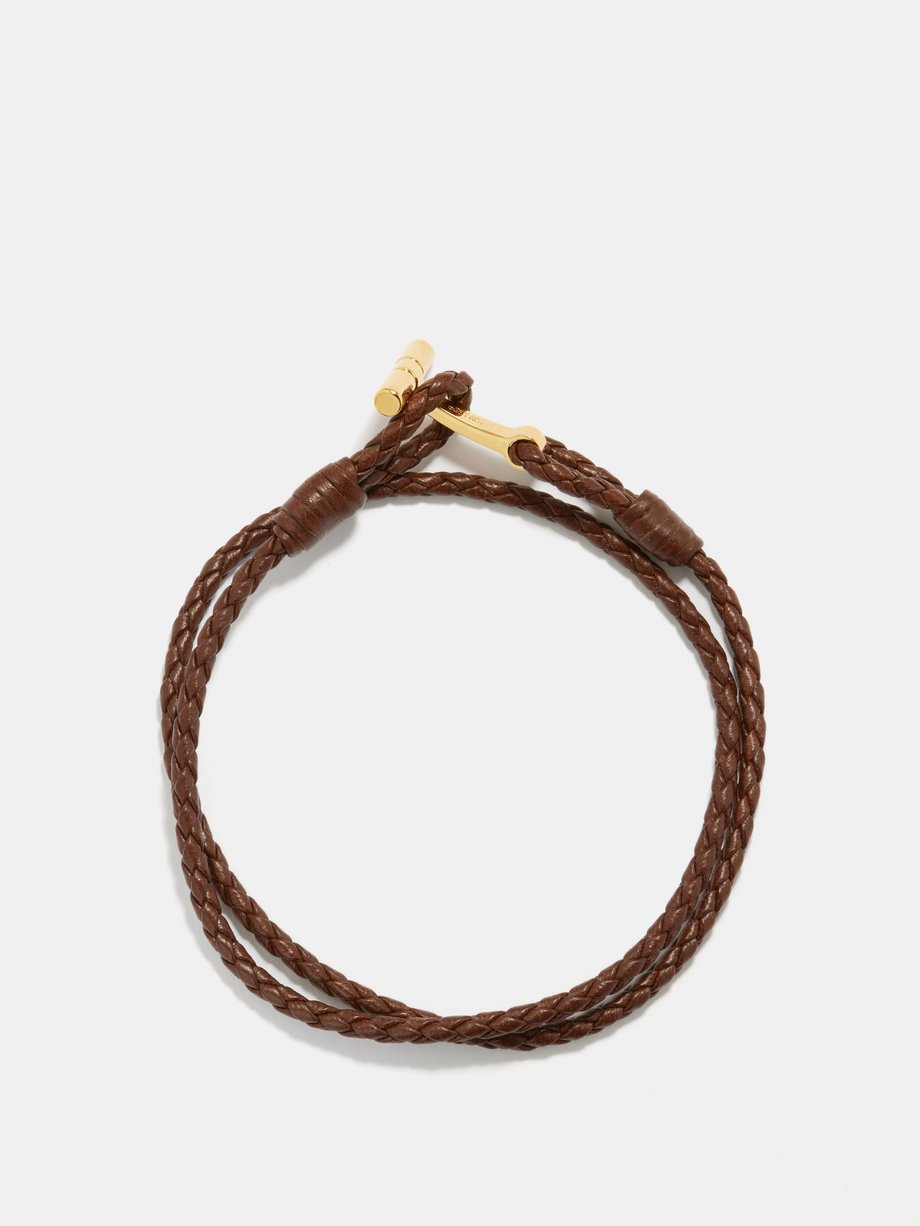 Tom Ford Woven Leather Bracelet