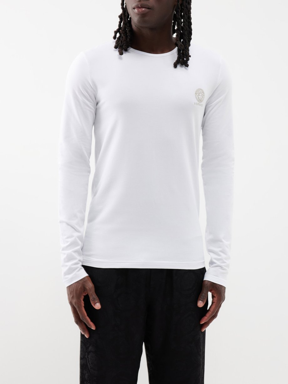 White Pack of two Medusa jersey long-sleeved T-shirts | Versace