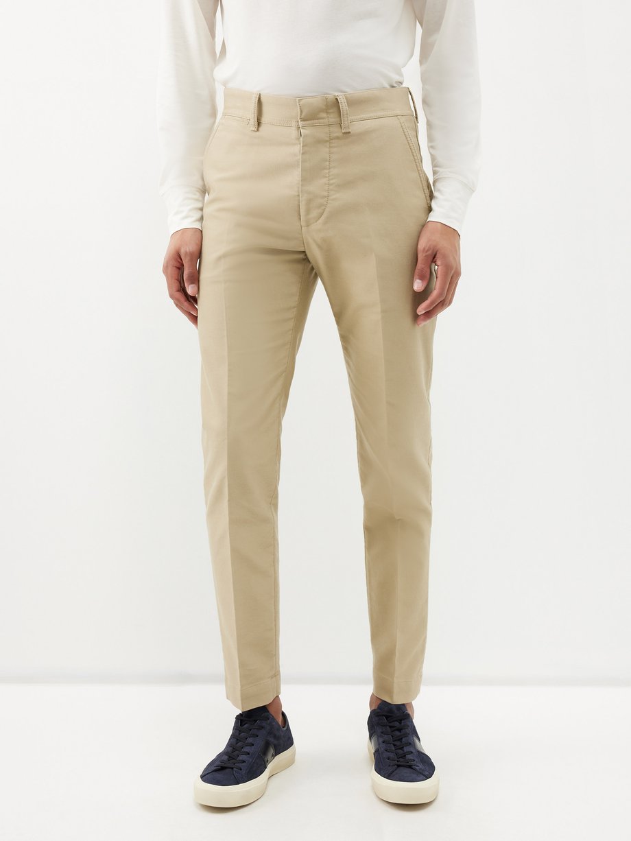 Long John cotton pants in black - Tom Ford