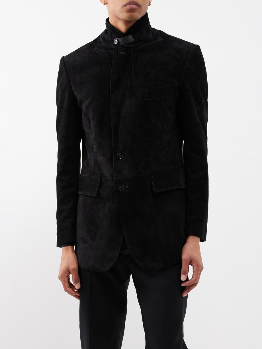 Black High-neck suede jacket | Tom Ford | MATCHESFASHION UK