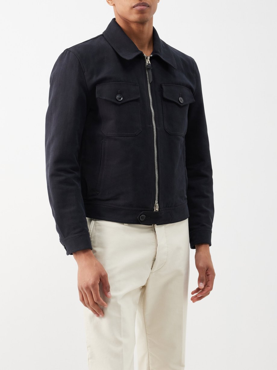 Black Flap-pocket cotton-twill jacket | Tom Ford | MATCHESFASHION US