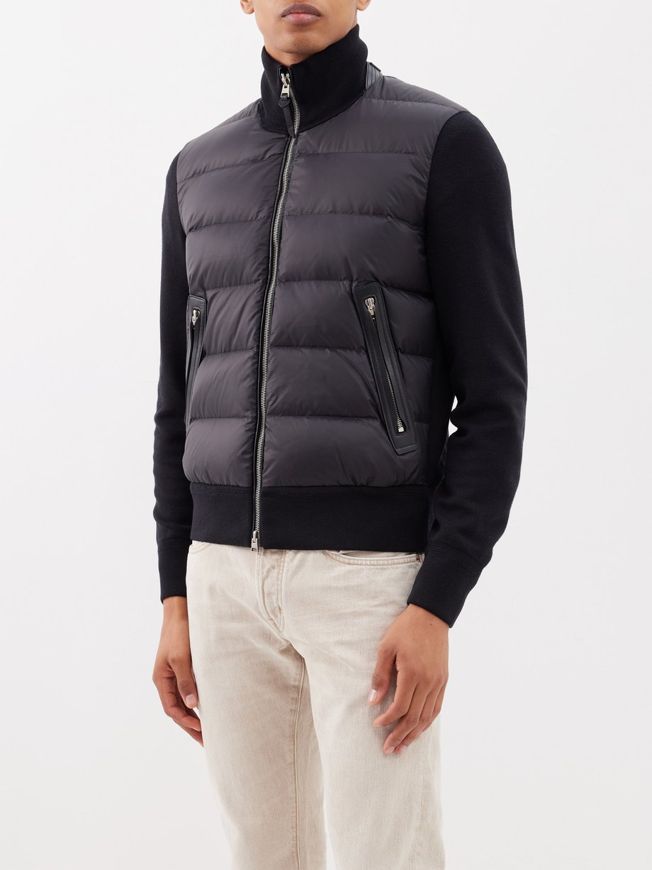 Black High-neck quilted down jacket | Tom Ford | MATCHESFASHION UK