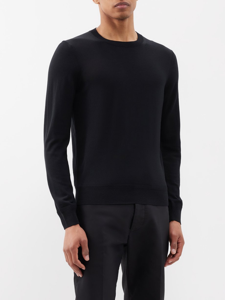 Black Merino wool sweater | Tom Ford | MATCHESFASHION UK