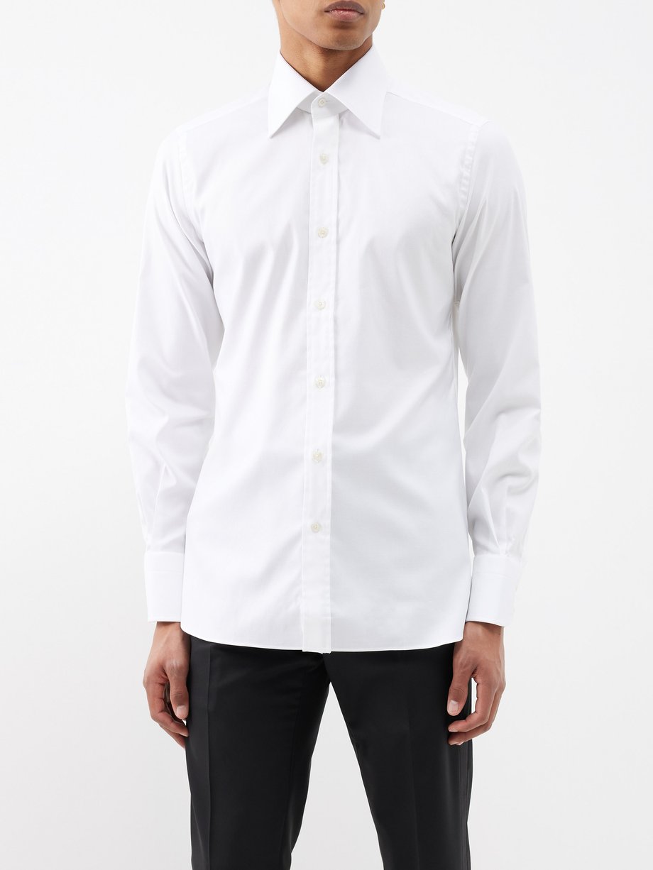 White Point-collar cotton shirt | Tom Ford | MATCHESFASHION UK