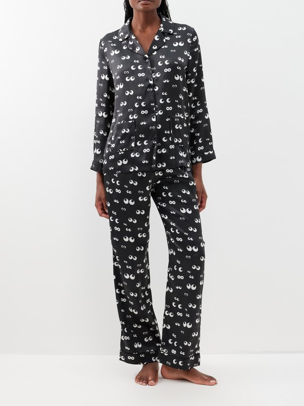 Anya Hindmarch Eye-print silk pyjamas