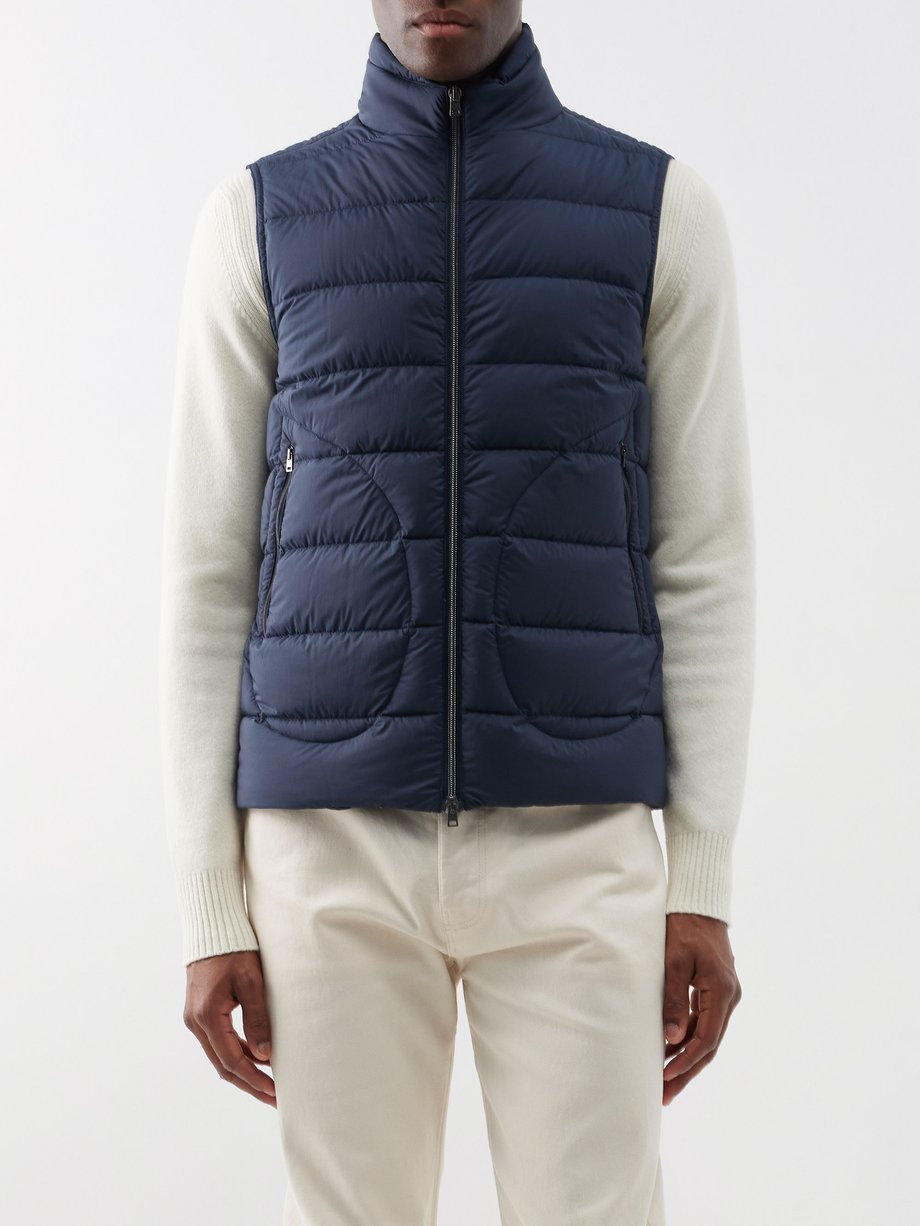 Navy Quilted down nylon gilet | Herno | MATCHESFASHION UK
