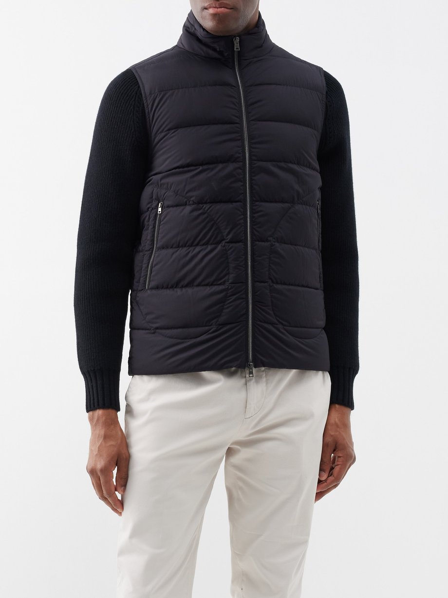 Black Zip-front quilted down gilet | Herno | MATCHESFASHION UK