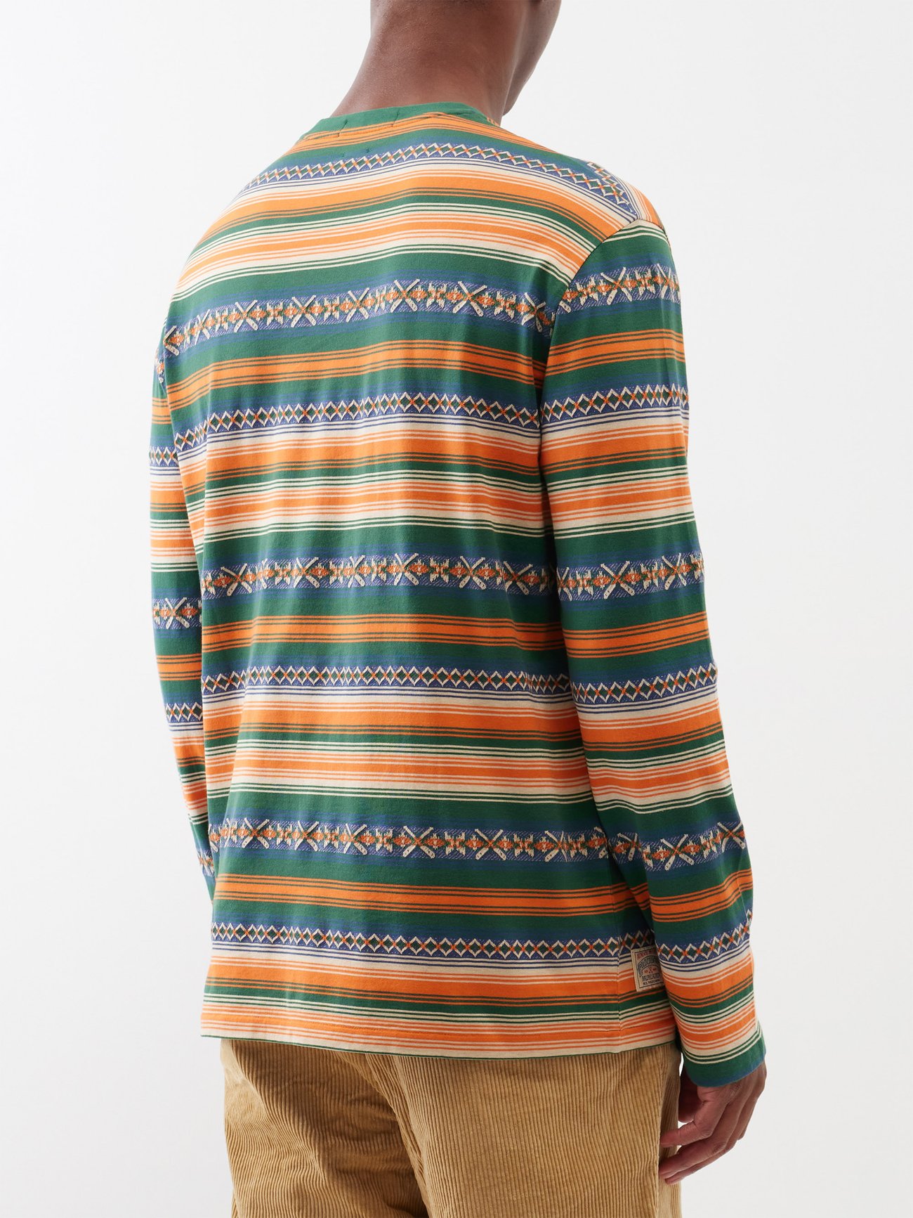 Multicoloured jacquard boxy-fit sweater, Polo Ralph Lauren, Stripes &  Patterns