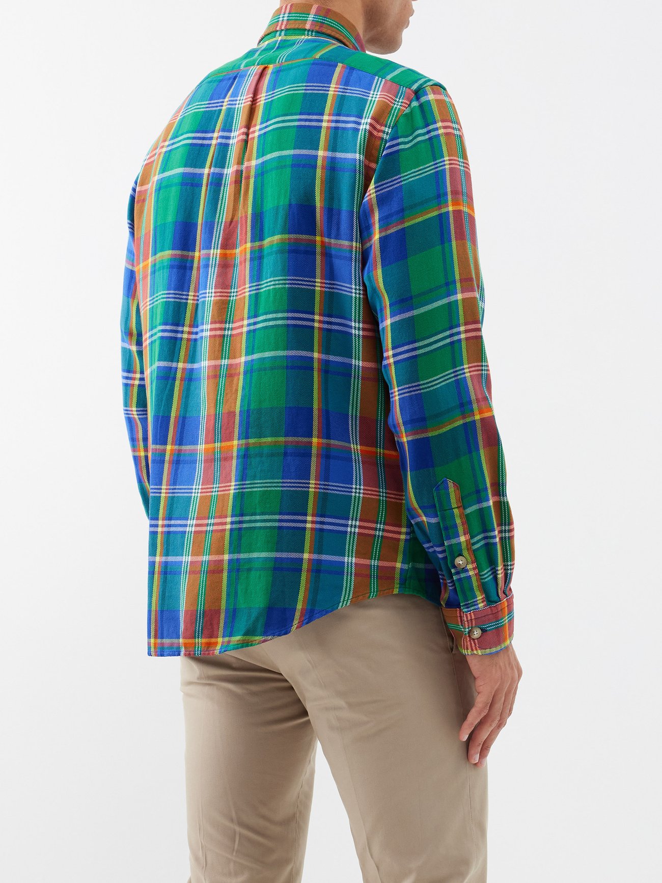 Ranch checked cotton-flannel shirt