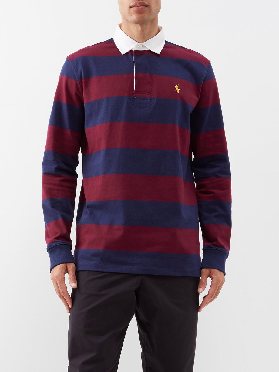 Red Striped cotton-jersey rugby shirt | Polo Ralph Lauren ...