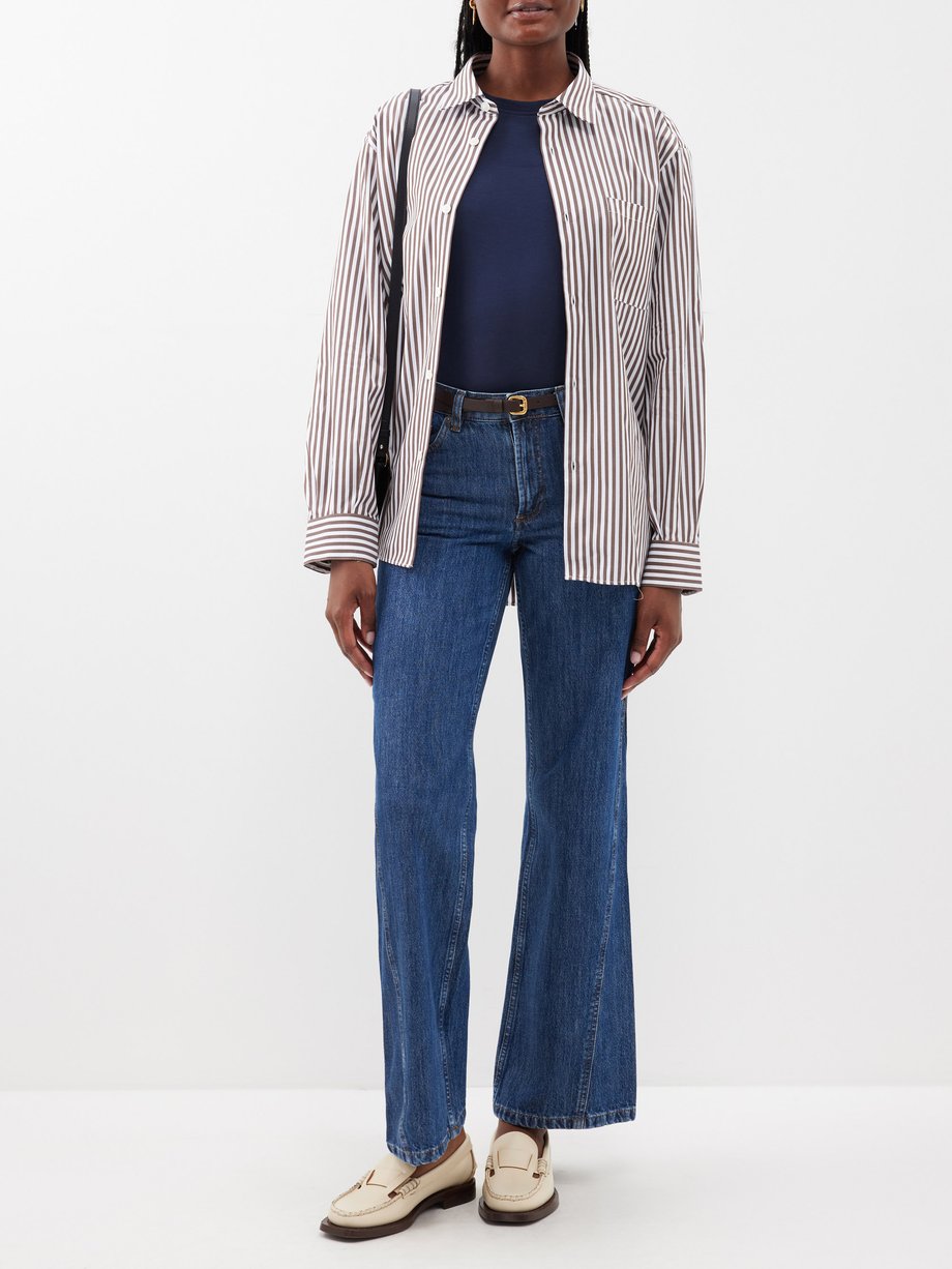 Elle high-rise straight jeans in blue - A P C