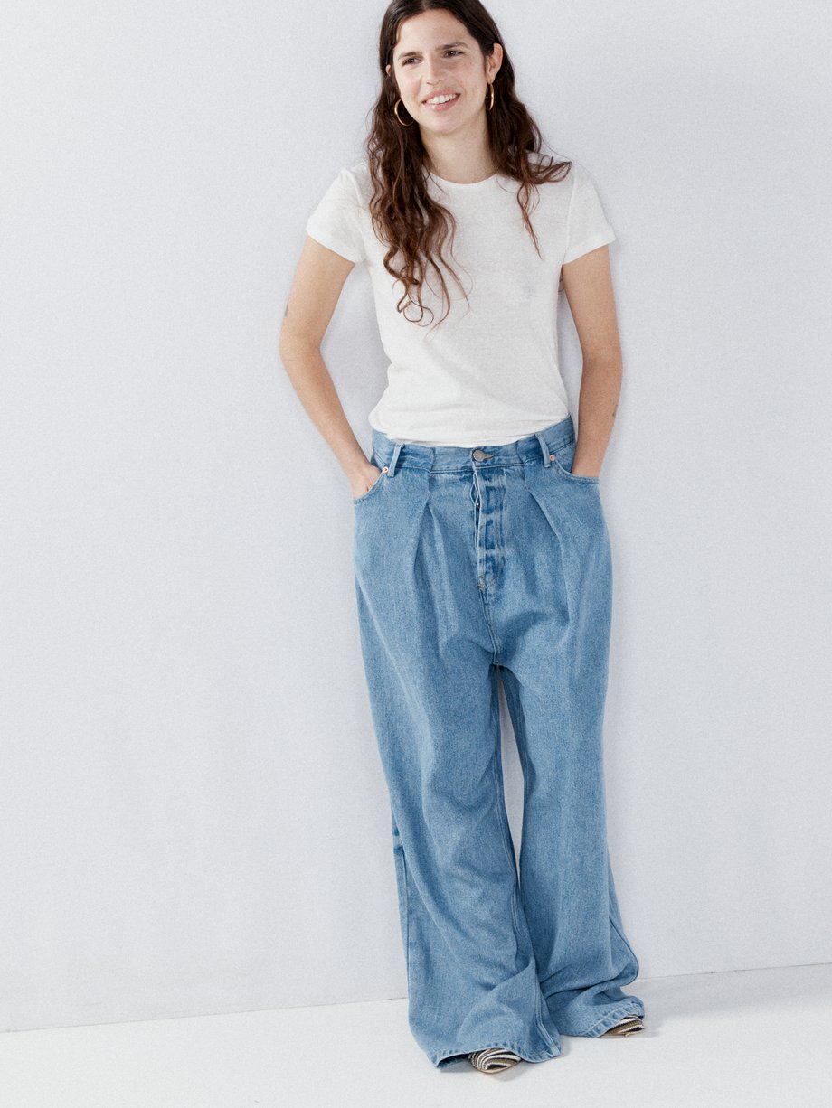 Raey Extra-fold cropped Tencel jeans