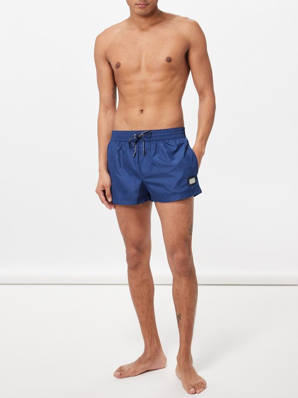 Dolce & Gabbana Logo-plaque drawstring swim shorts