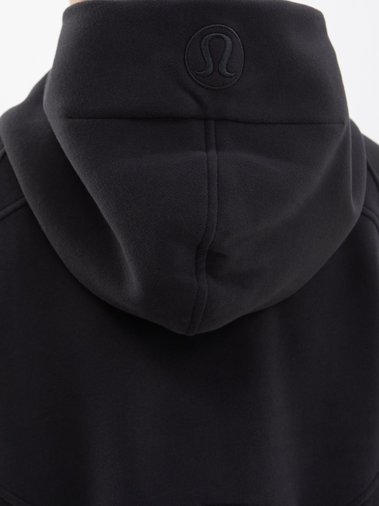 Black Scuba cotton-blend jersey hoodie, lululemon