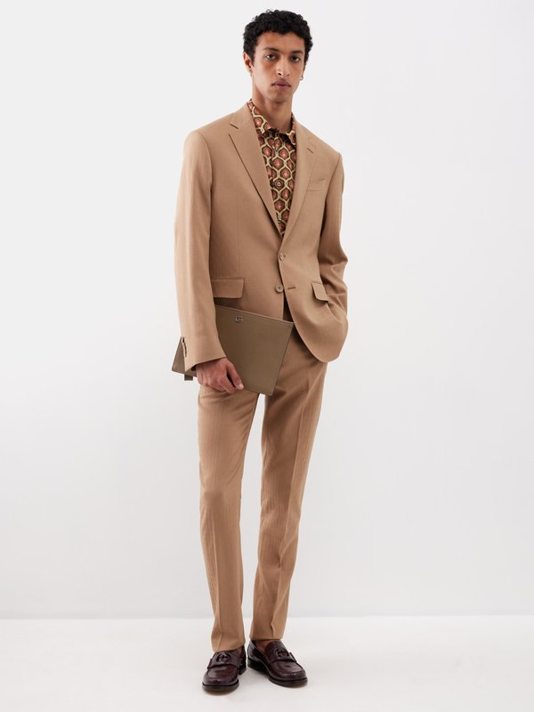Etro Single-breasted wool-blend suit blazer