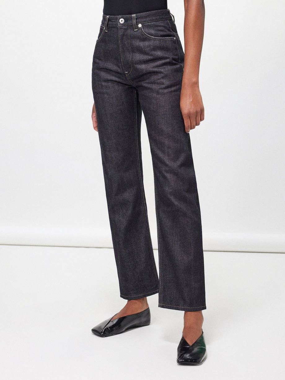 Navy Slim-leg selvedge-denim jeans | Jil Sander | MATCHES UK