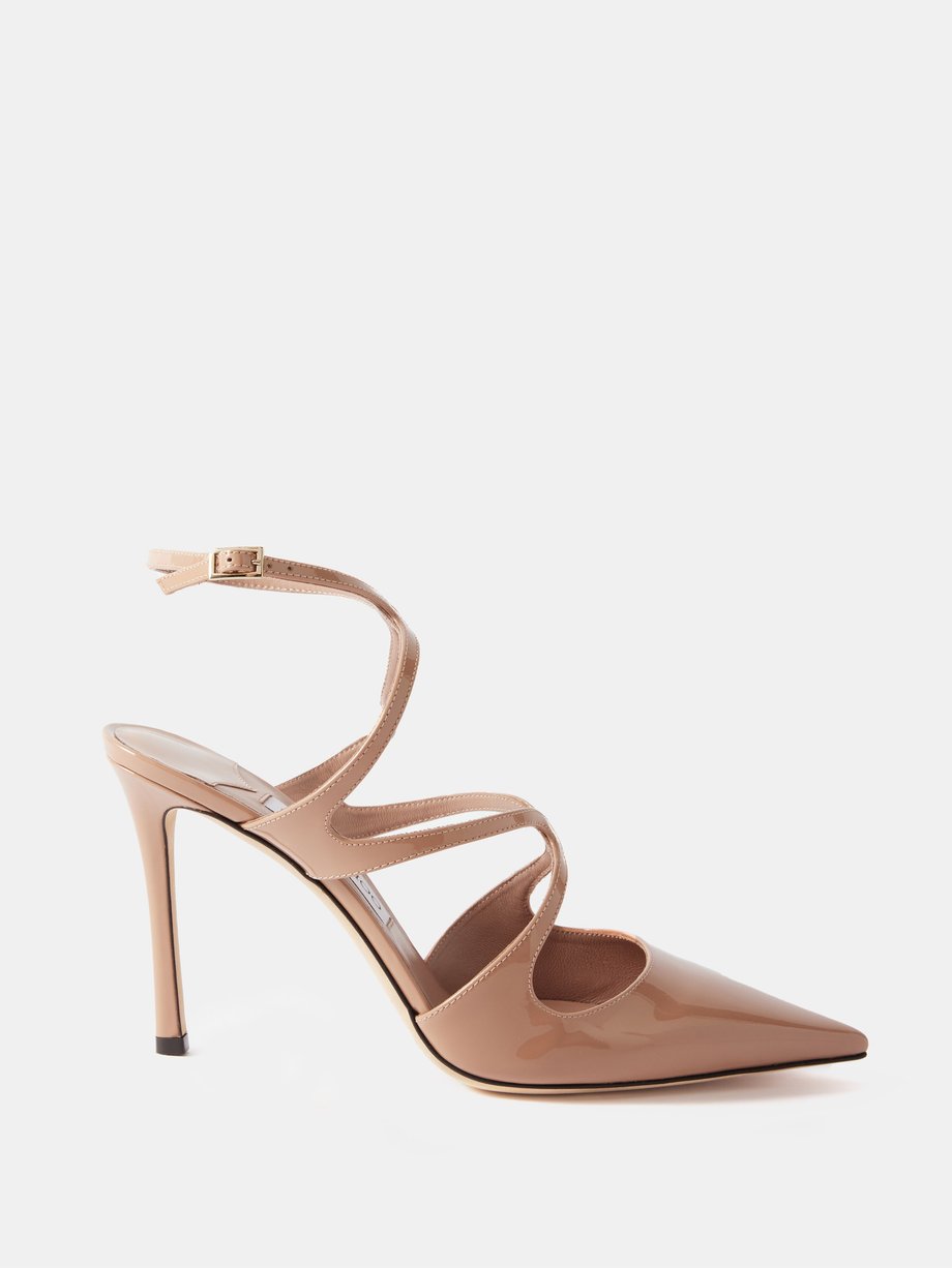 Pink Azia 95 patent-leather pumps | Jimmy Choo | MATCHES UK