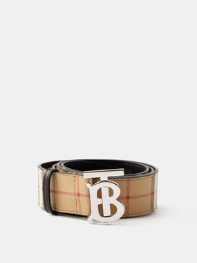 Shop Burberry Louis Check Belt