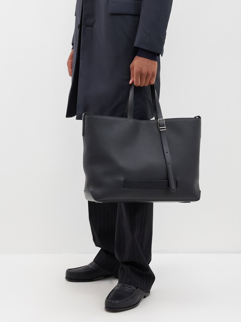 Black 1893 Harness grained-leather tote bag | Dunhill | MATCHES UK