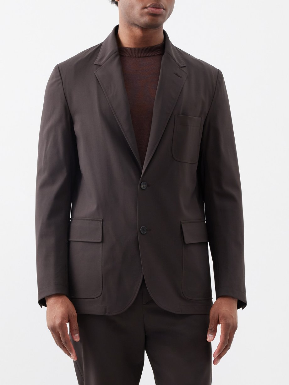 Dunhill Stretch-wool single-breasted blazer