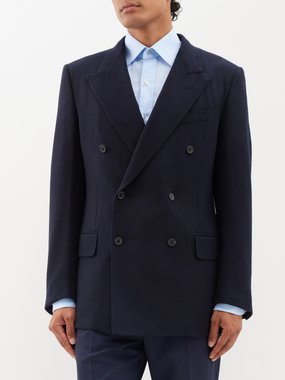 Dunhill Double-breasted wool-blend blazer