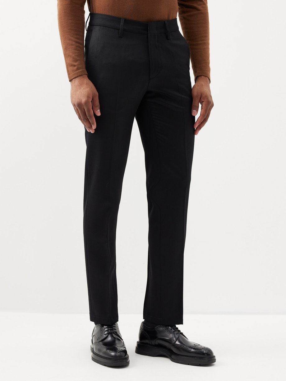 Estrato pure wool twill trousers – Peserico